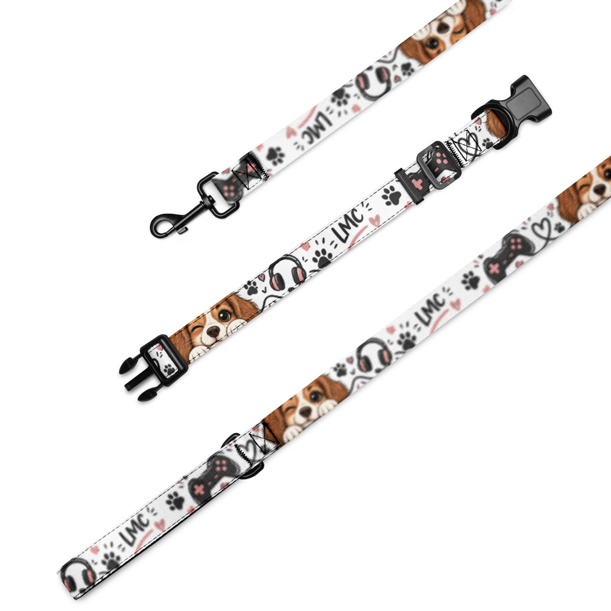 Collier et laisse LMC taille M – Le Monde de Charline